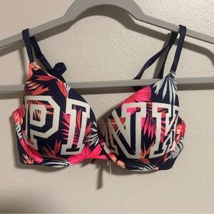 PINK Victoria's Secret Tropical Print Where Everywhere Push-up
